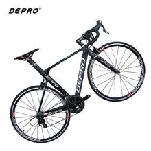 DEPRO Carbon Road Bike 700C 22 Speed Bicycle Aluminum Ultralight Carbon Fiber Fork Cycling Racing Professional V Brake Road Bike